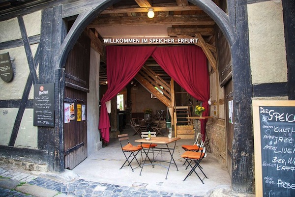 entrance of the pub speicher in erfurt