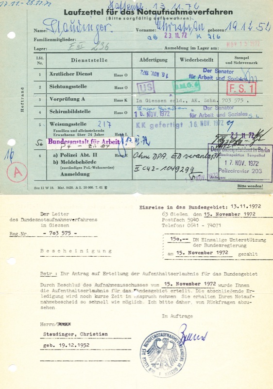 notaufnahmeverfahren